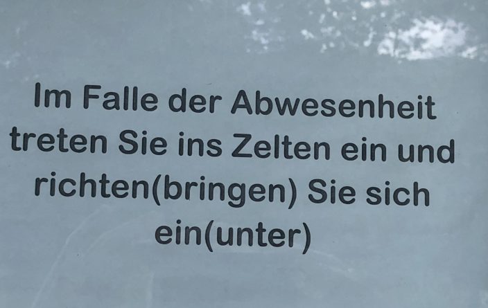 Am Camping Municipal in Rodez; spricht für sich ?.