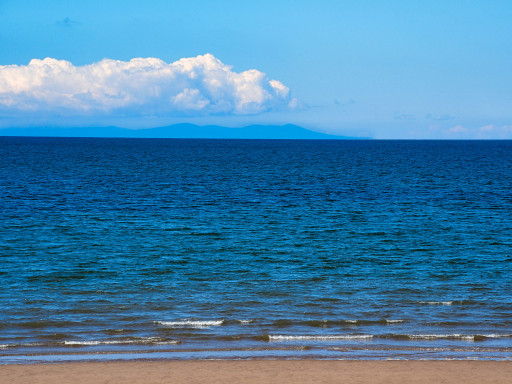 Irische See mit der Insel "Isle of Man"
