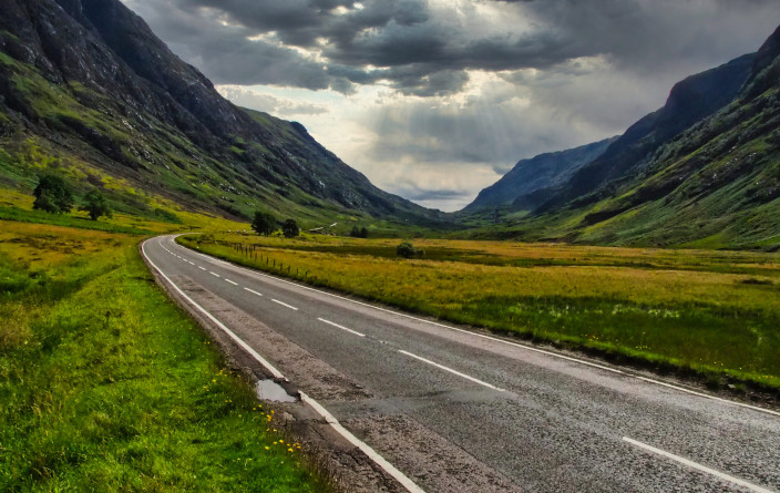 Durch das Tal Glen Coe