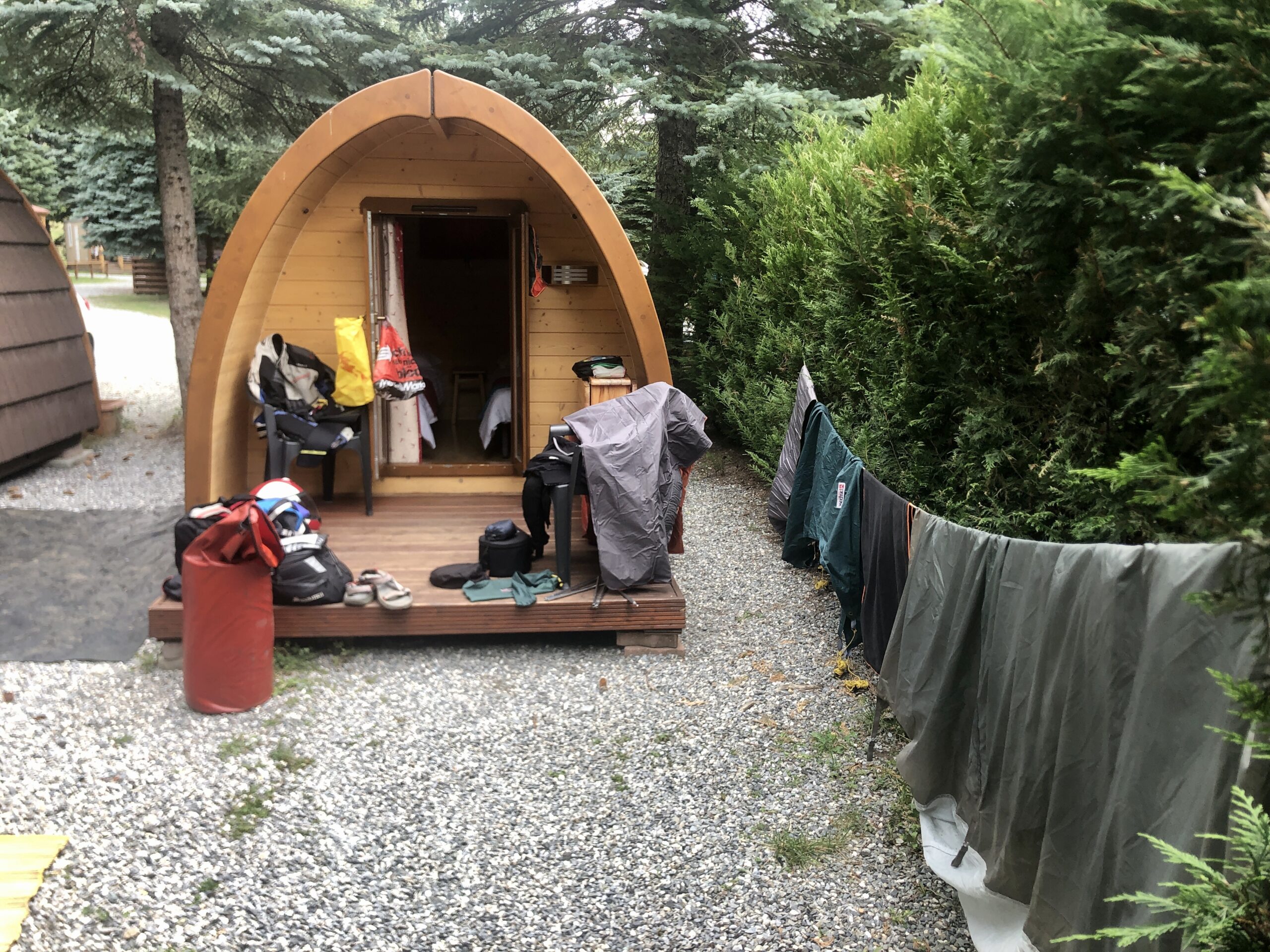 Mal wieder Trockenzeit am CP Gran Bosco in Salbertrand