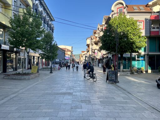 Fußgängerzone in Struga