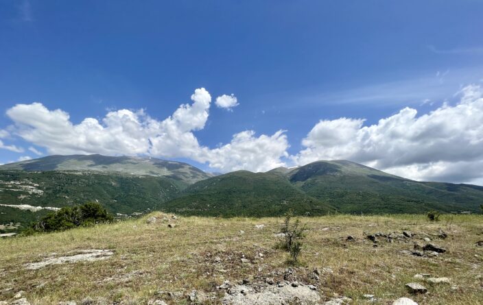 Olymp-Bergmassiv Westansicht