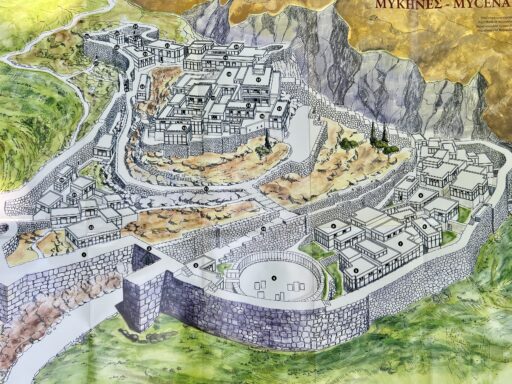 Archäologische Karte Mykenes