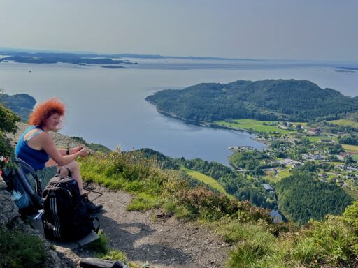 Aussicht auf den Ort Hindaråvåg