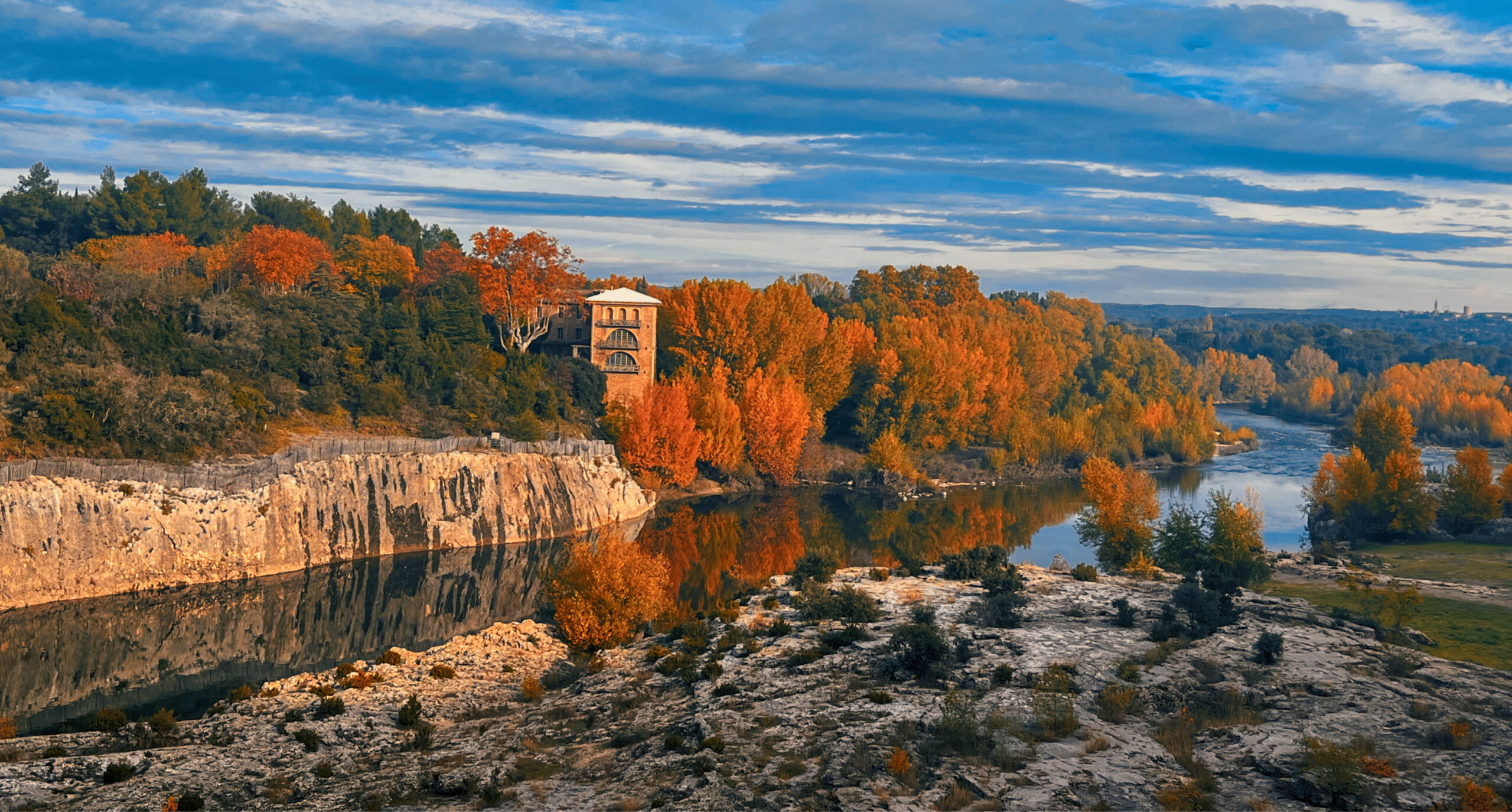 Der Fluss Gardon am Port du Gard